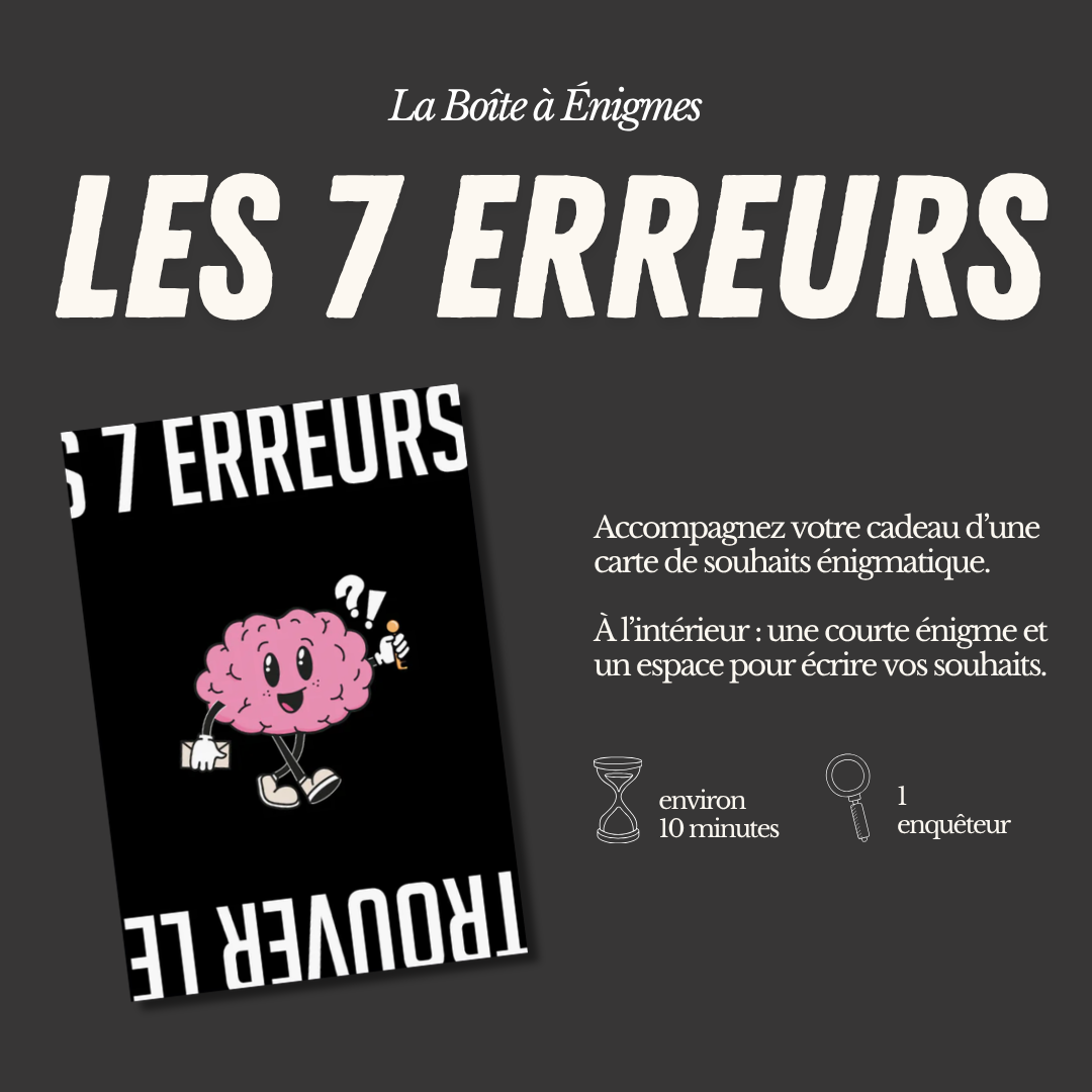 Les 7 erreurs