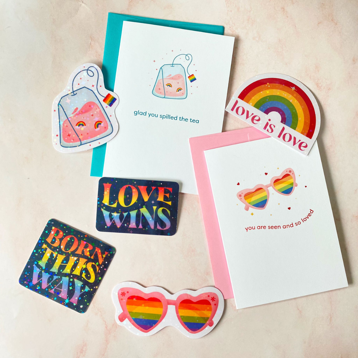 Spill The Tea | Pride Mini Greeting Card