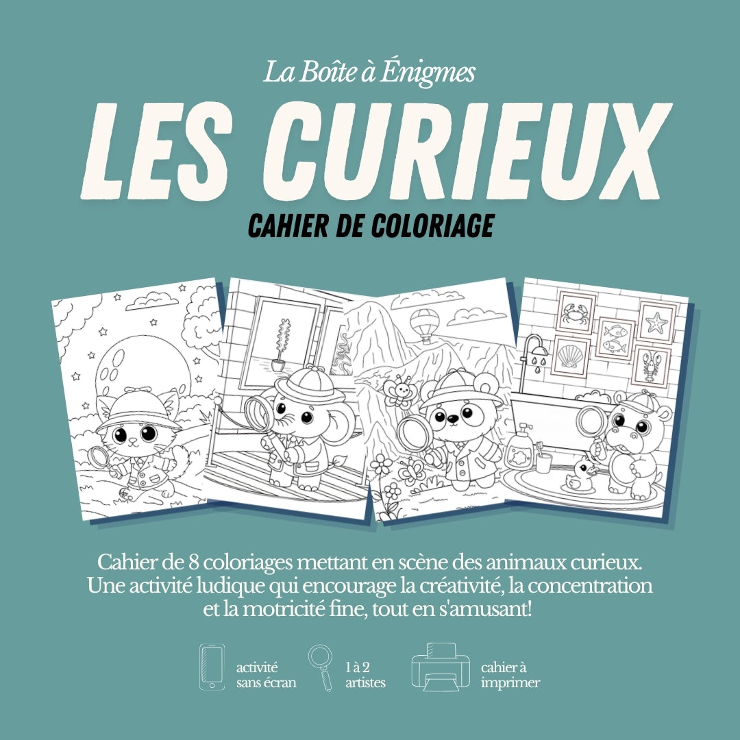 Cahier de coloriage : Les Curieux