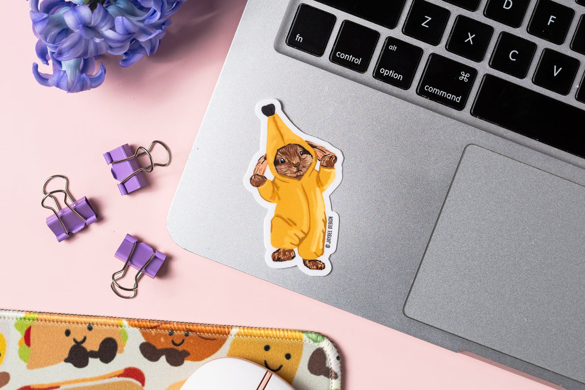 Banana Bunny Vinyl Sticker