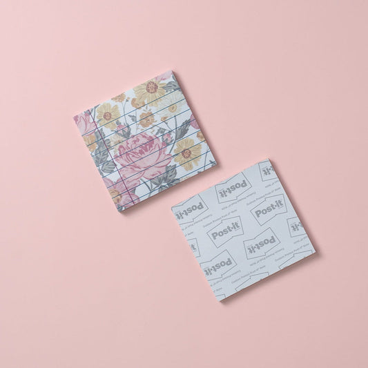 Pretty in Pink Floral Sticky Notes