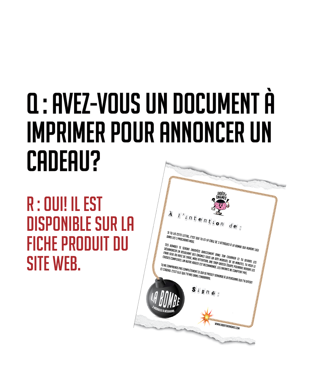 Jeu d'énigmes : La Bombe
