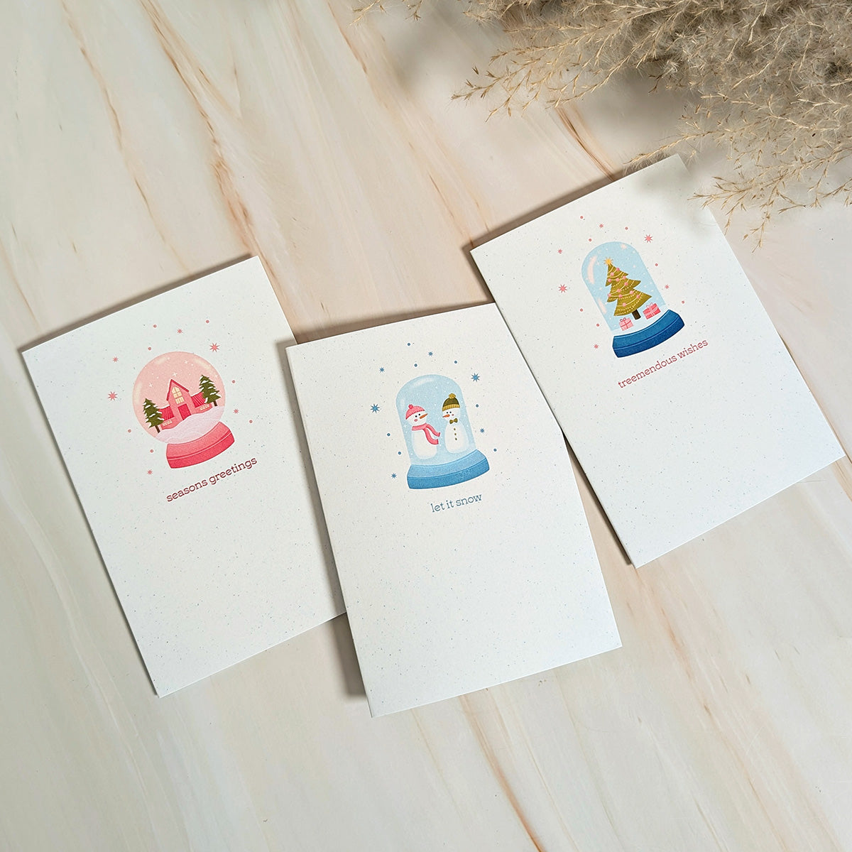 Season’s Greetings Snow Globe Mini Holiday Card