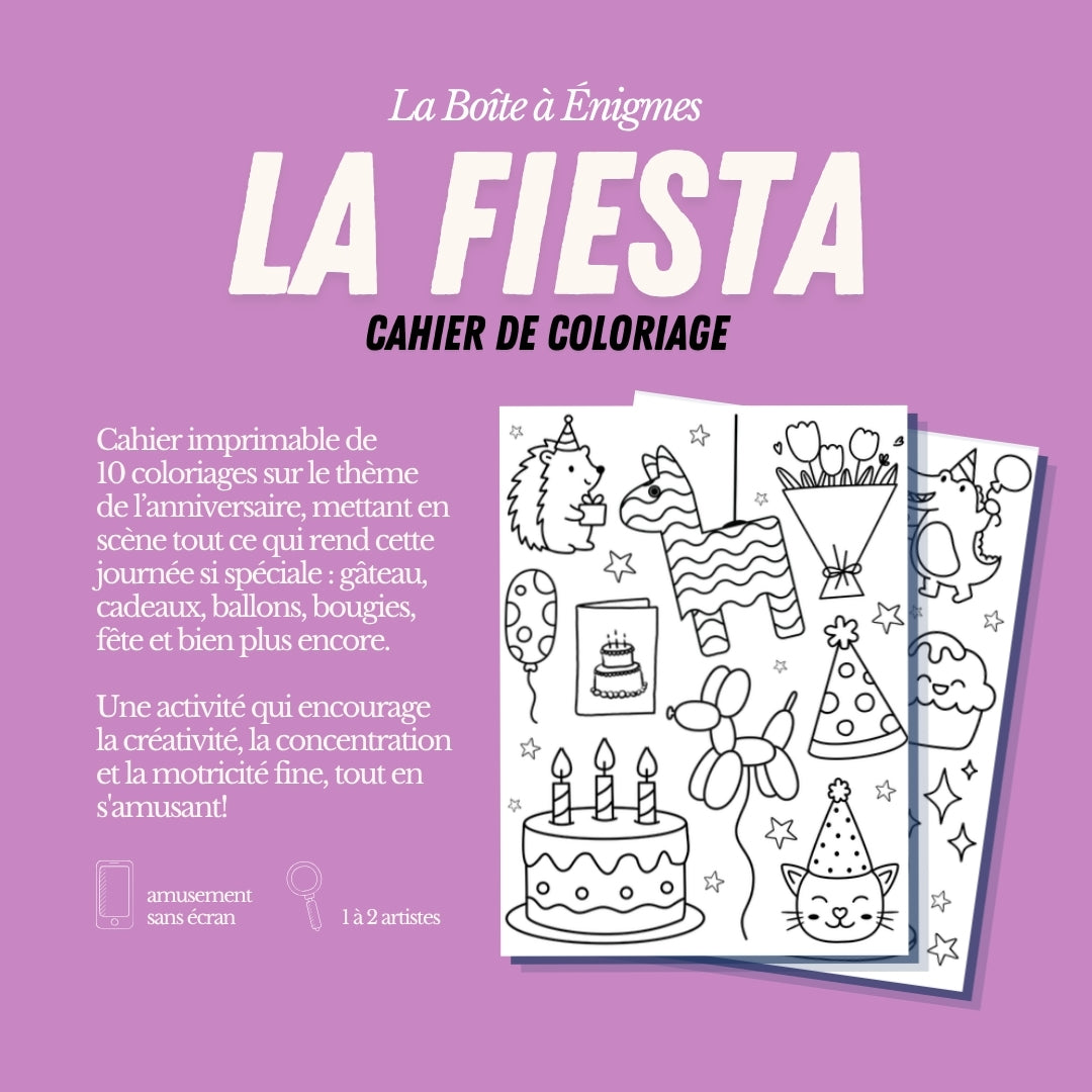 Cahier de coloriage : La Fiesta