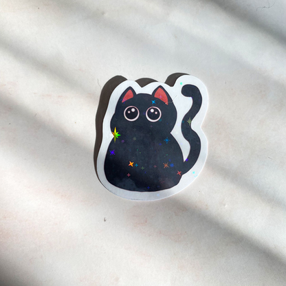 Purfect Black Cat Sticker