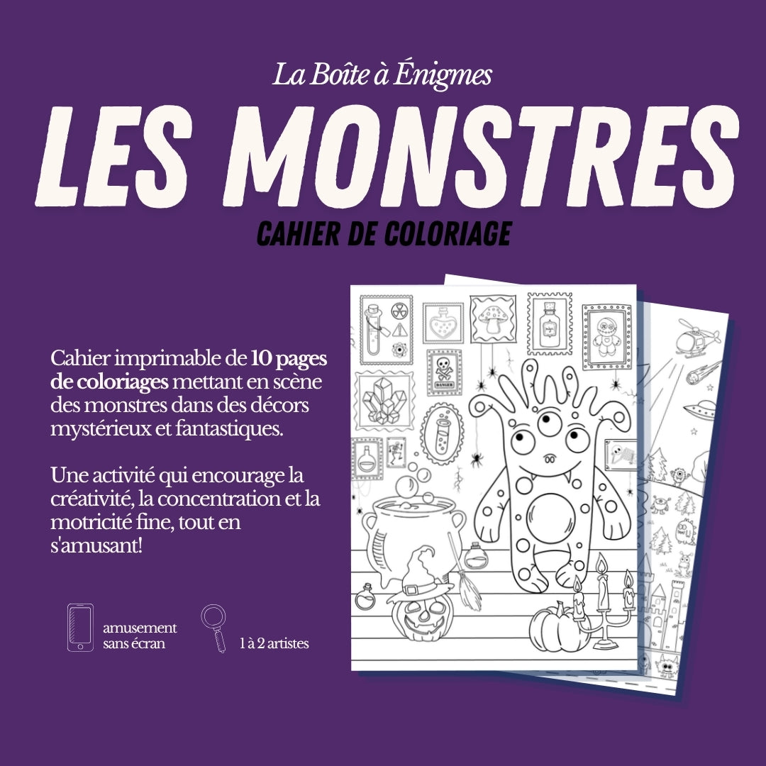 Cahier de coloriage : Les Monstres