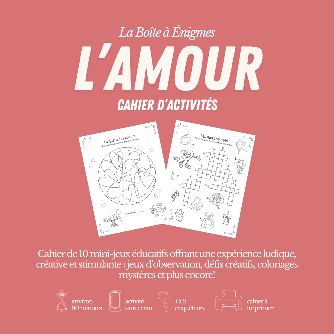 Cahier d'activités : L'amour