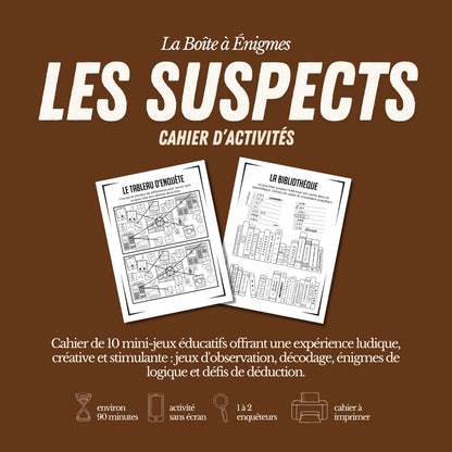 Cahier d'activités : Les Suspects