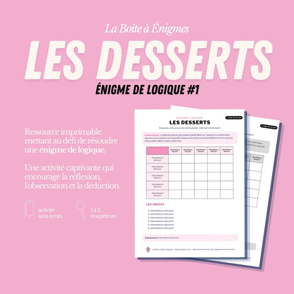 Ressource à imprimer : Les Desserts
