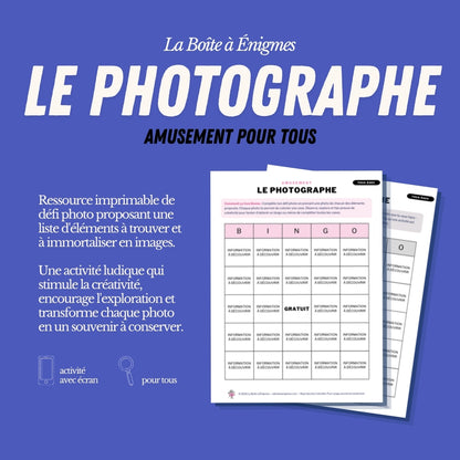 Ressource à imprimer : Le Photographe