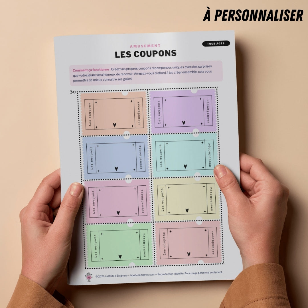 Ressource à imprimer : Les Coupons