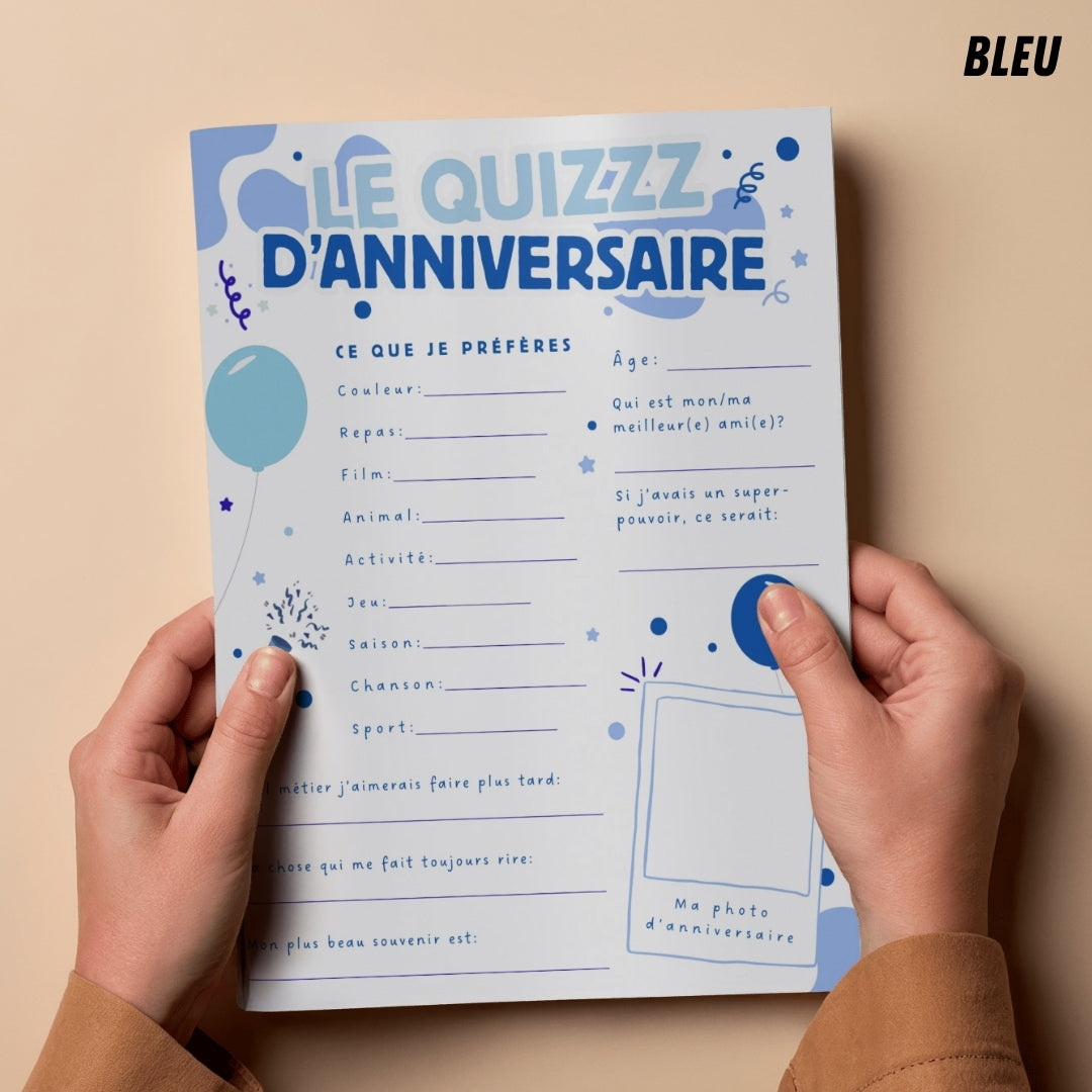 Ressource à imprimer : Le Quizzz