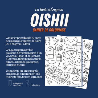 Cahier de coloriage : Oishii