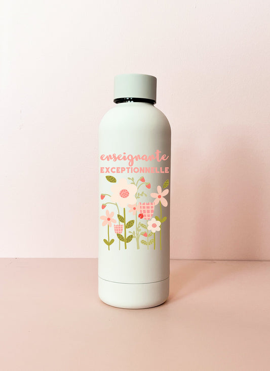 Bouteille isotherme crème - Enseignante ou éducatrice exceptionnelle