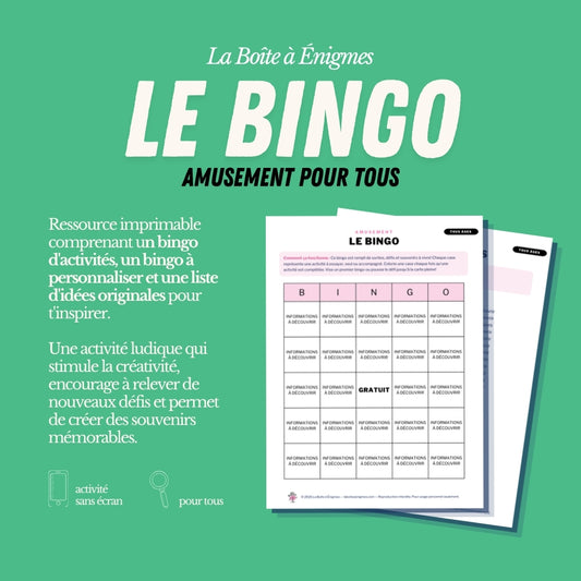 Ressource à imprimer : Le Bingo