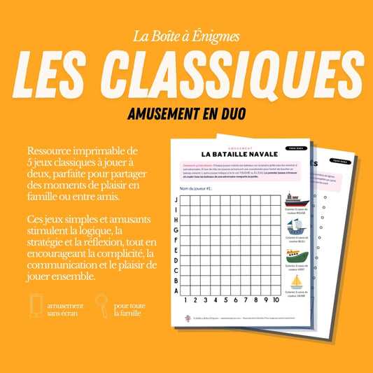 Ressource à imprimer : Les Classiques