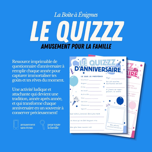 Ressource à imprimer : Le Quizzz