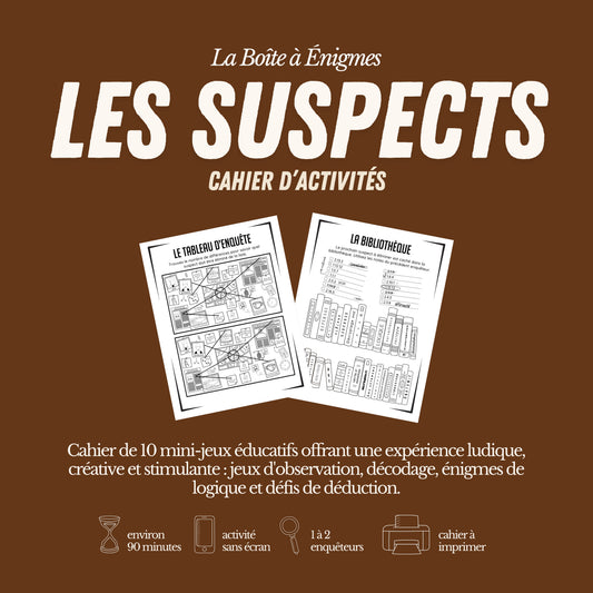 Cahier d'activités : Les Suspects