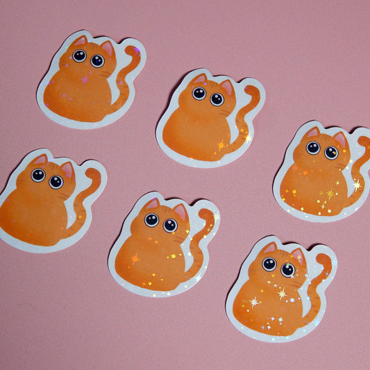 Purfect Orange Cat Sticker