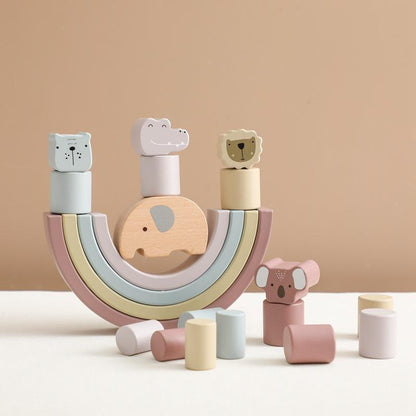 Animal Stacking Set — Wooden Balance & Stacking Toy | Wild Baby
