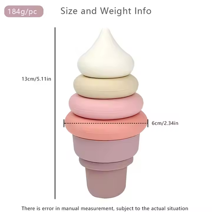 Silicone Ice Cream Stacking Set | Wild Baby