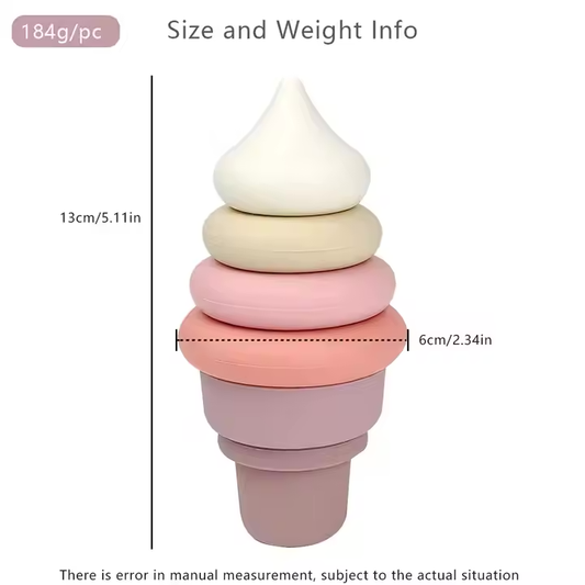 Silicone Ice Cream Stacking Set | Wild Baby
