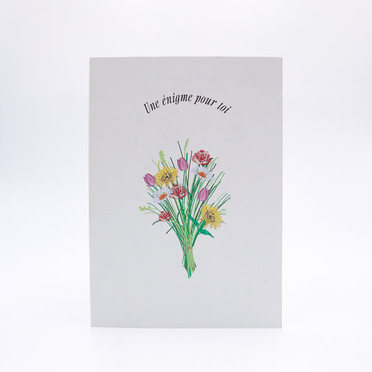 Carte de souhaits énigmatique - Énigme Florale (La Boîte à Énigmes x Le Candide Studio)