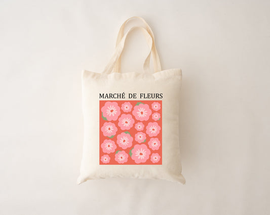 Sac réutilisable - Marché de fleurs 02