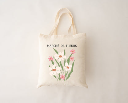 Sac réutilisable - Marché de fleurs 01
