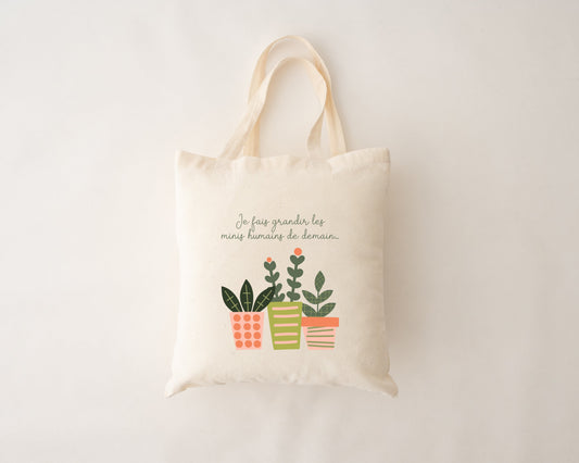 Sac réutilisable - Je fais grandir les minis humains de demain