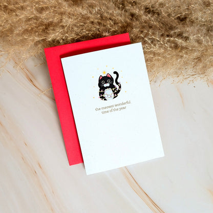 The Meowst Wonderful Time of the Year Mini Holiday Cat Card