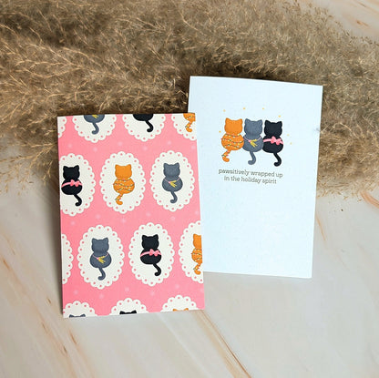 Meowy Holidays Mini Cat Card