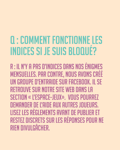 Énigmes mensuelles - 3 mois - Énigmaland (Livraison gratuite)