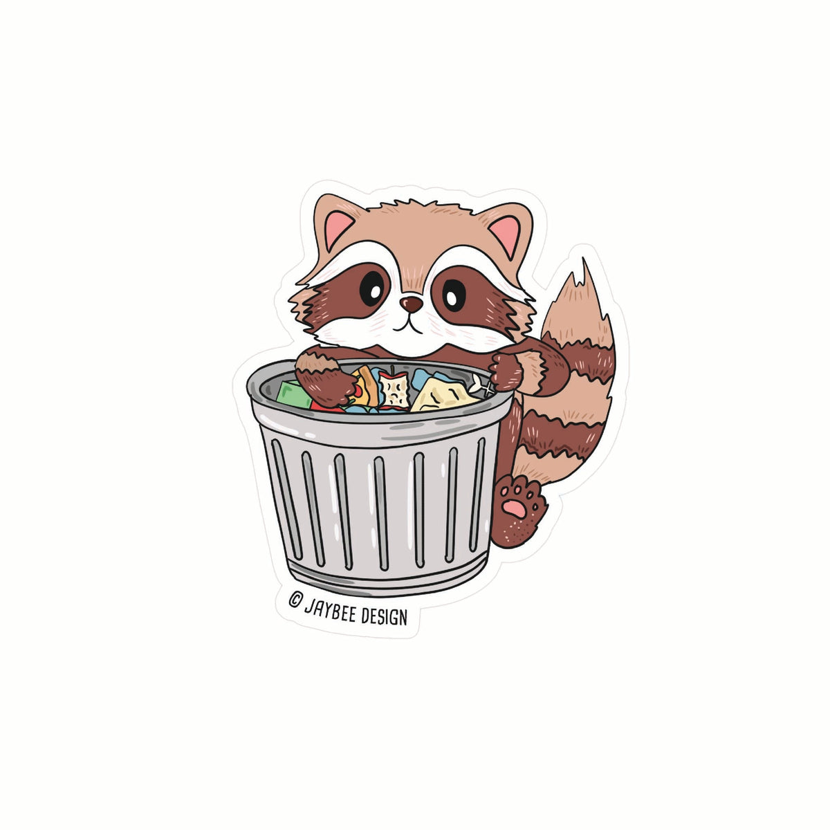 Cute Trash Raccoon Sticker