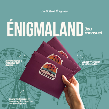 Énigmes mensuelles - 3 mois - Énigmaland (Livraison gratuite)