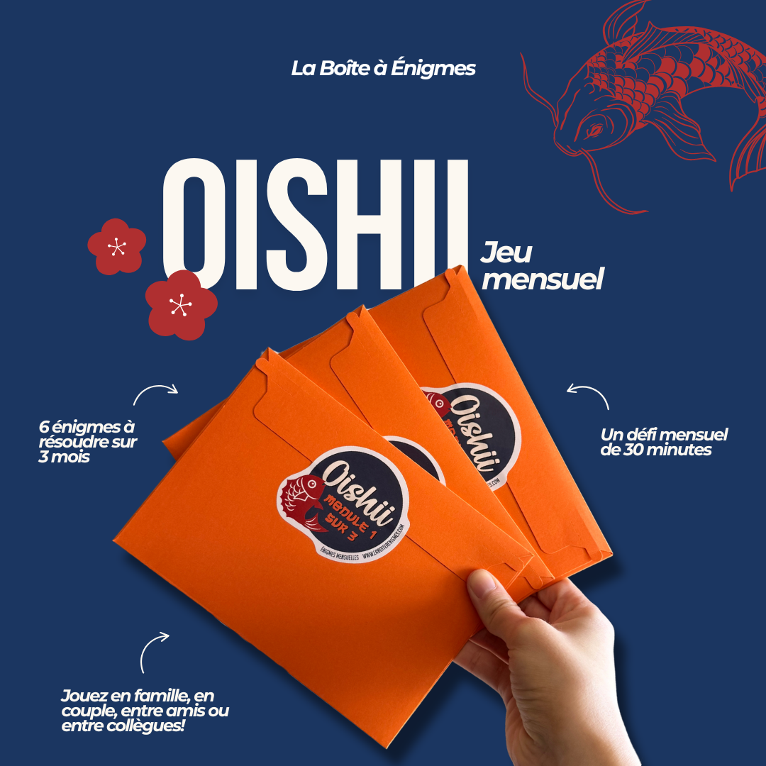 Énigmes mensuelles - 3 mois - Oishii / Cuisine Japonaise (Livraison gratuite)