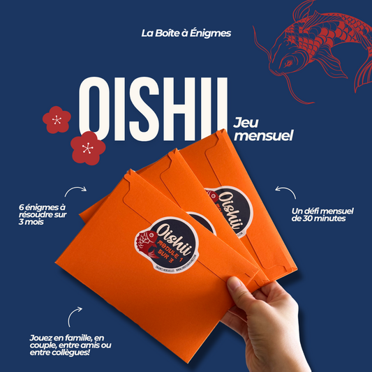 Énigmes mensuelles - 3 mois - Oishii / Cuisine Japonaise (Livraison gratuite)